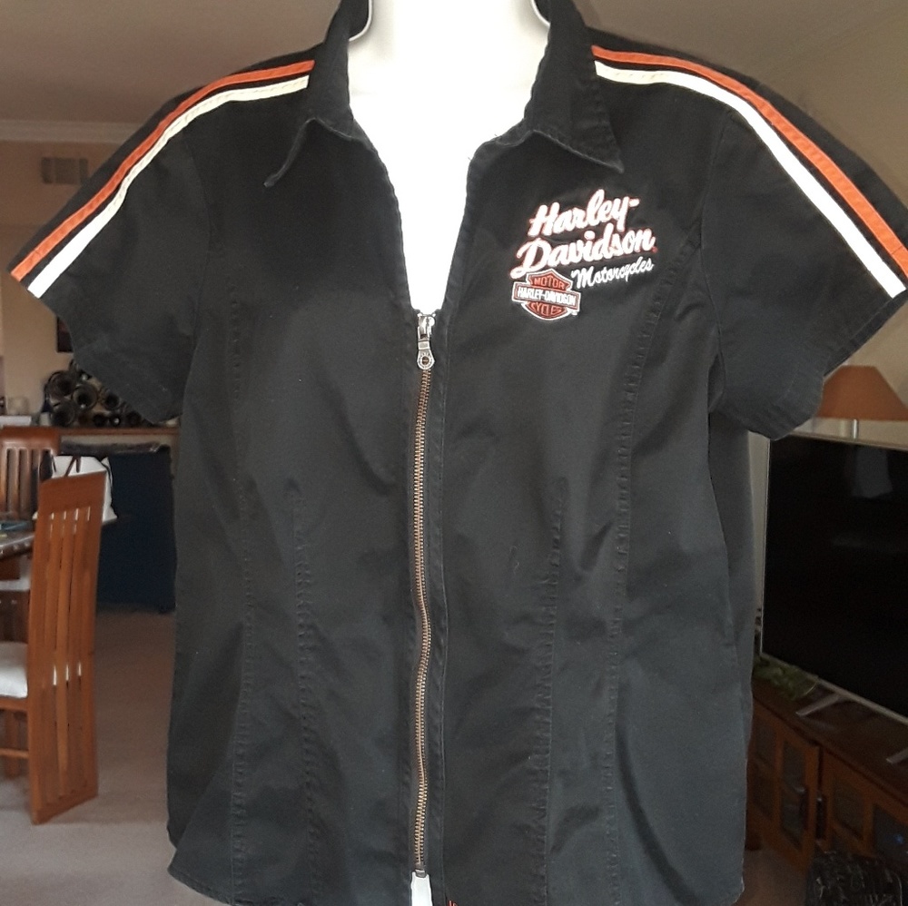 Harley Davidson short sleeve collared shirt